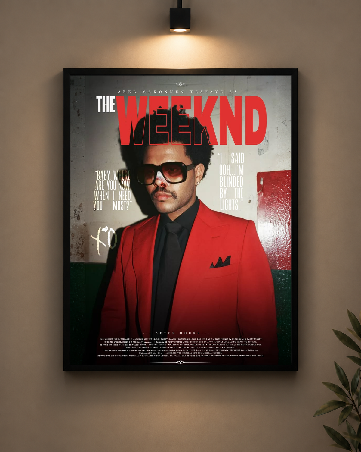 The Weeknd After Hours Frame in black frame - PrintIt