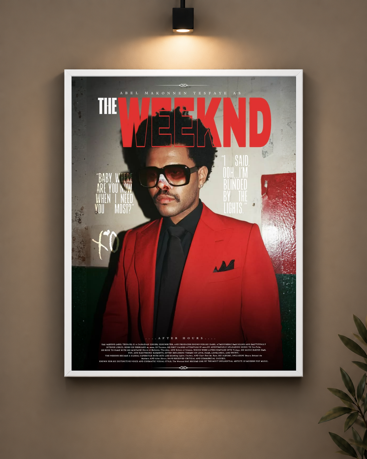 The Weeknd After Hours Frame in black frame - PrintIt