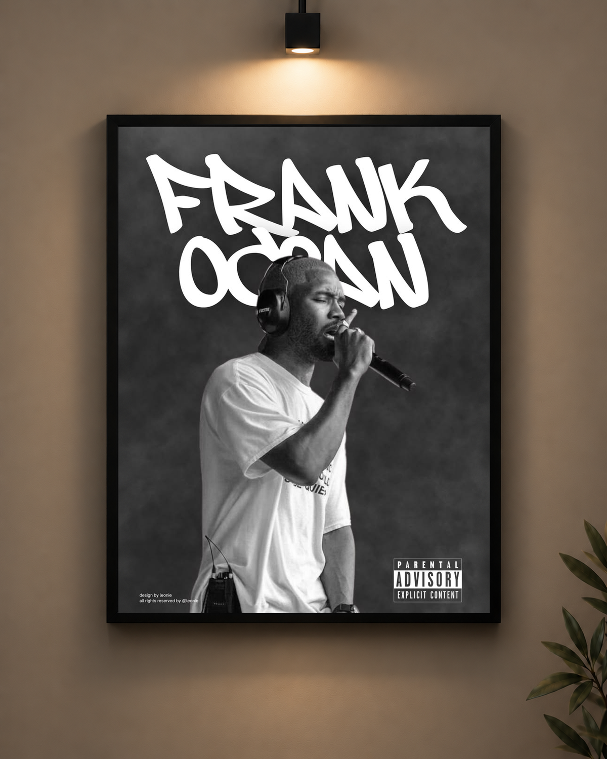 Frank Ocean Frame in black frame - PrintIt