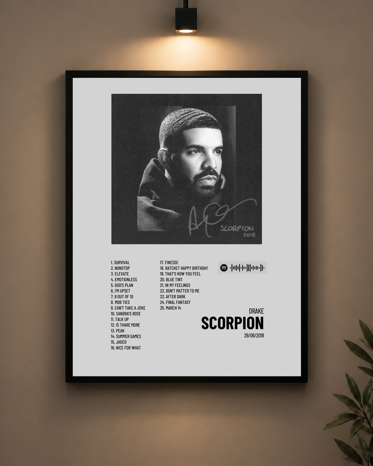 Scorpion Frame in black frame - PrintIt