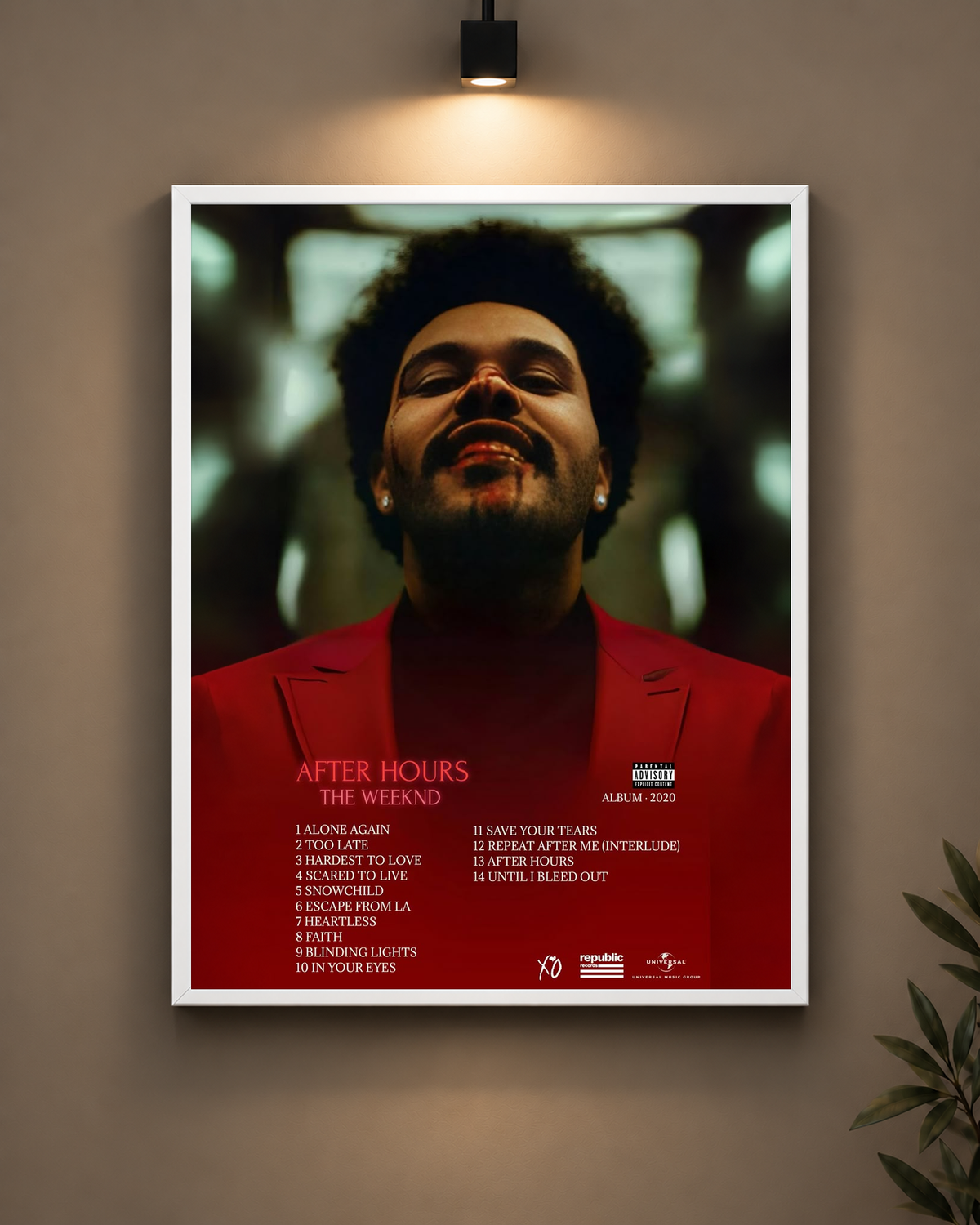 After Hours By The Weeknd Frame in black frame - PrintIt