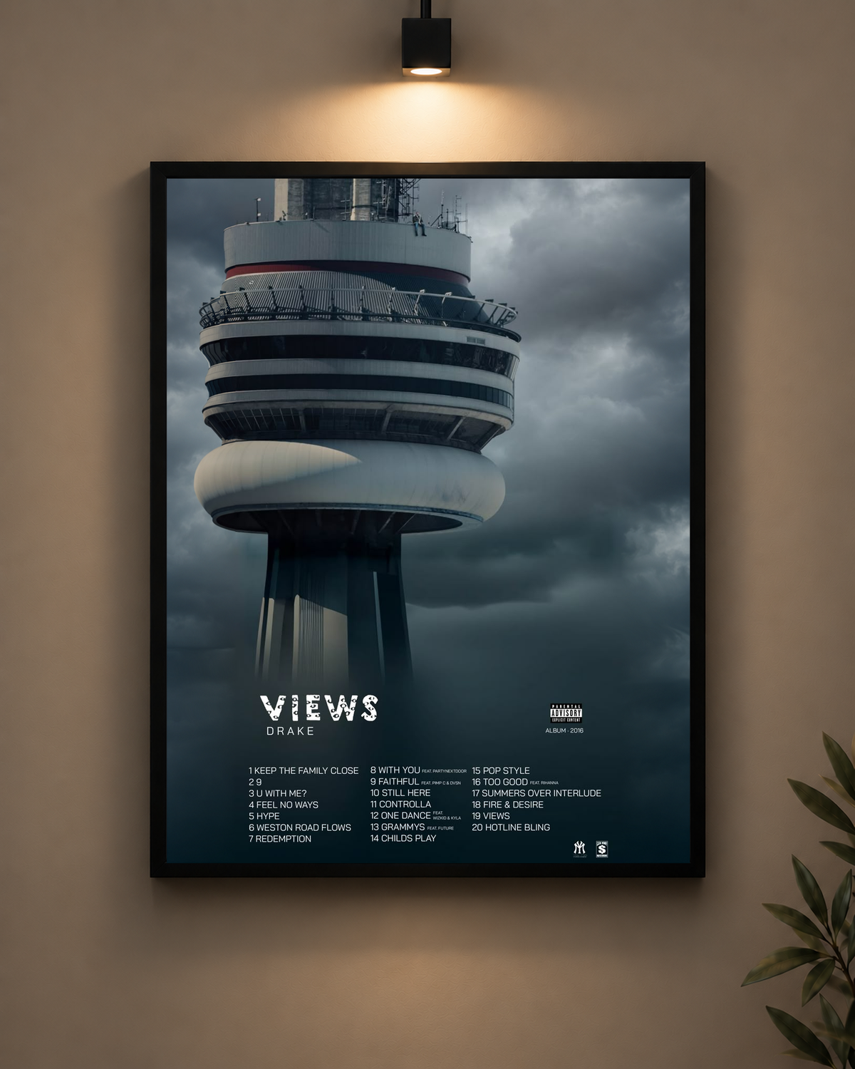 Views By Drake Frame in black frame - PrintIt