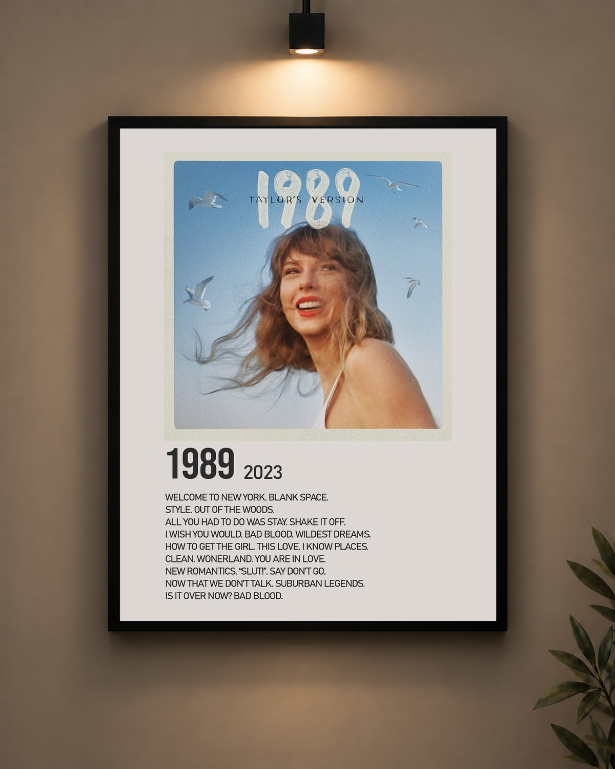 Taylor Swift 1989 Frame in black frame - PrintIt