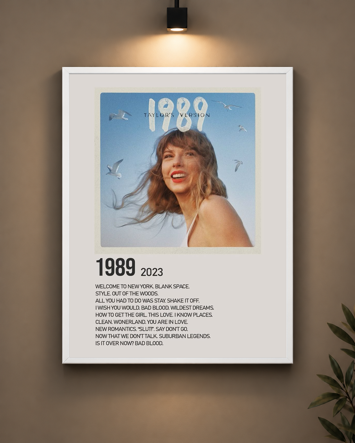 Taylor Swift 1989 Frame in black frame - PrintIt