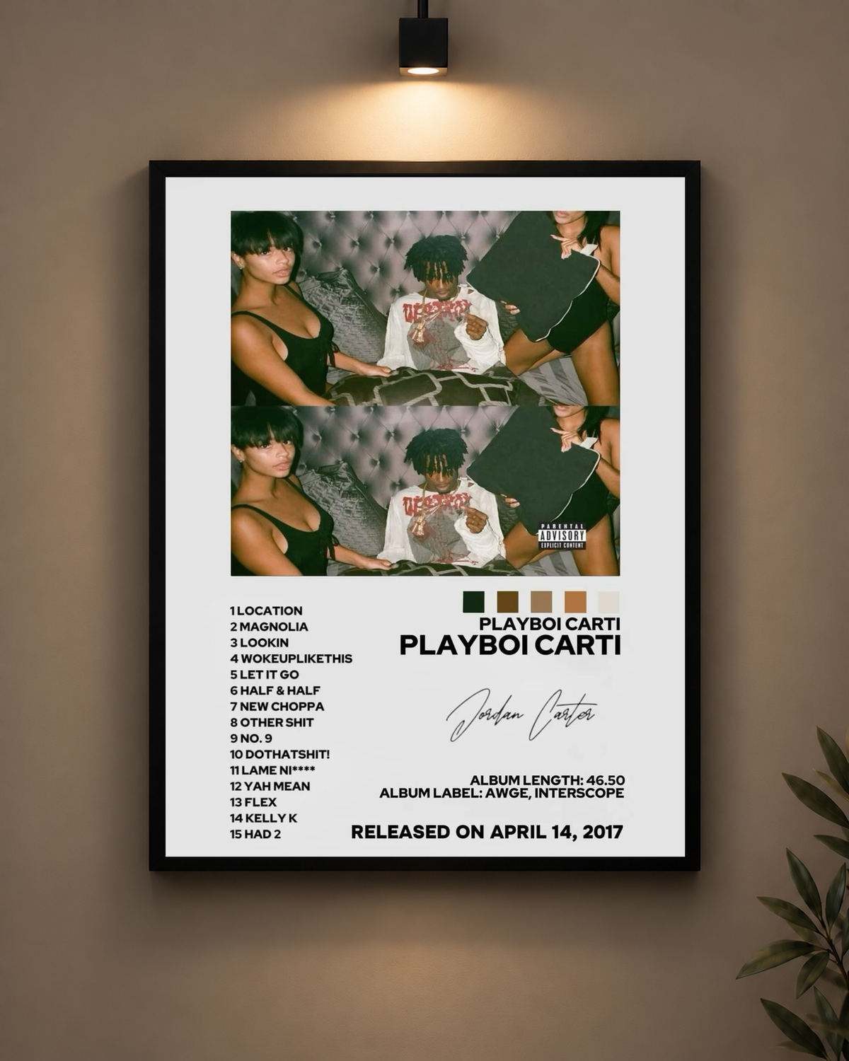 Playboi Carti Album Frame in black frame - PrintIt