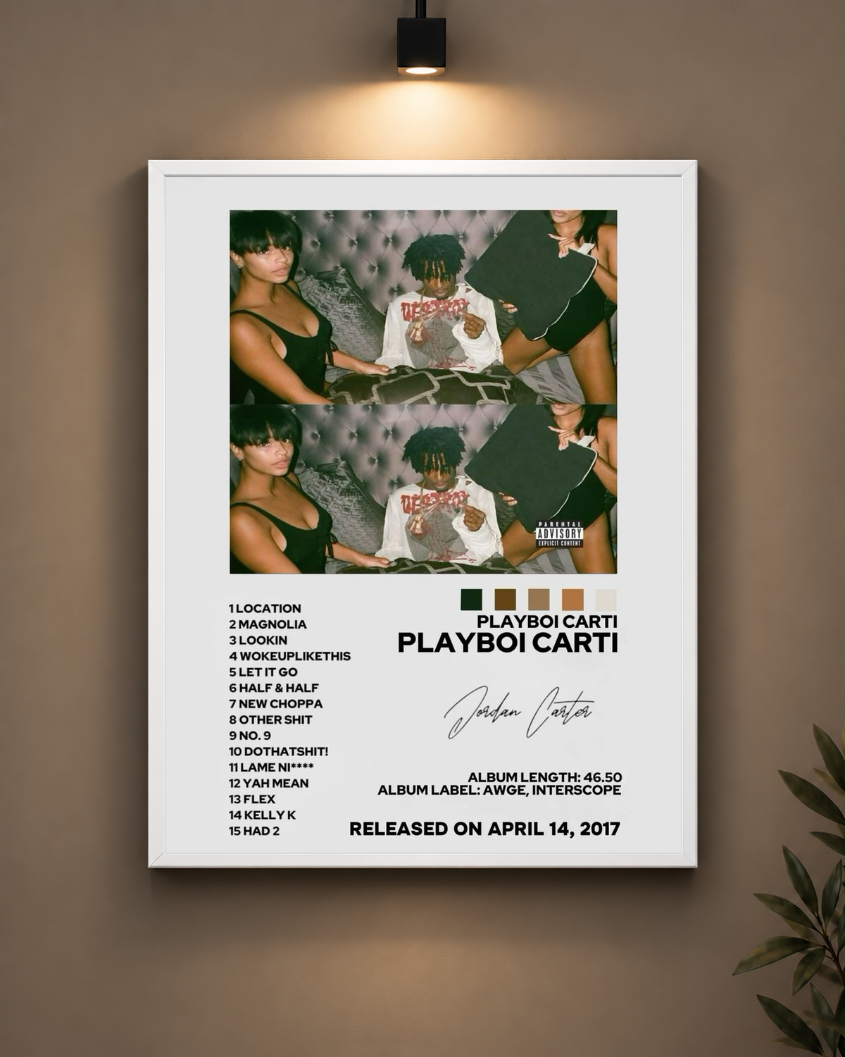 Playboi Carti Album Frame in black frame - PrintIt